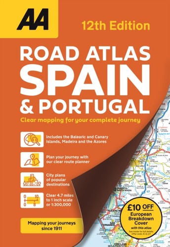 Road atlas spain portugal - road,