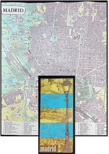 Mappa vintage madrid spagna - mappa,